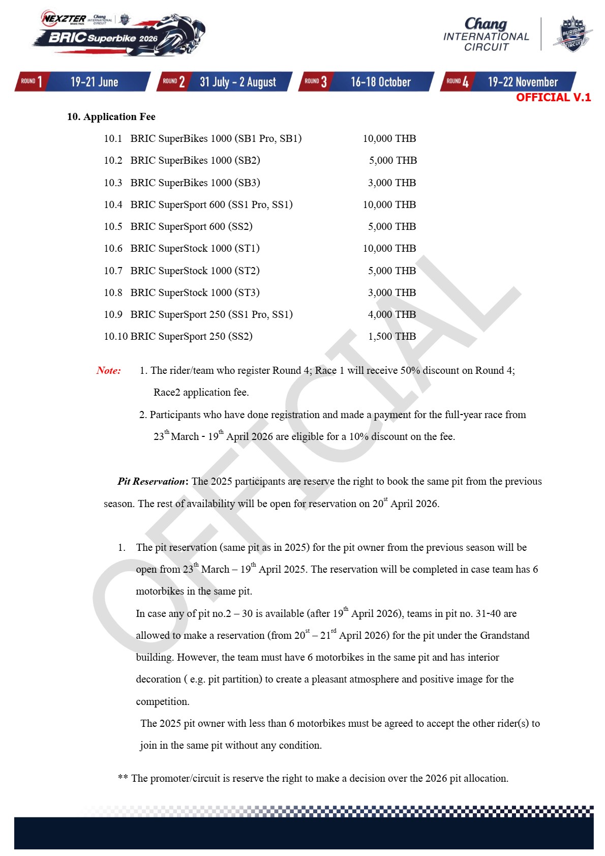Page 7 of Sporting Regulation BRIC Superbikes 2026 Official V.1 (ENG)