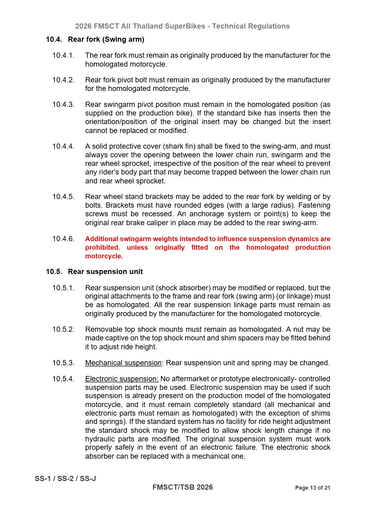 Page 13 of 2026 FMSCTTSB SuperSports 600 Technical Regulations Rev1