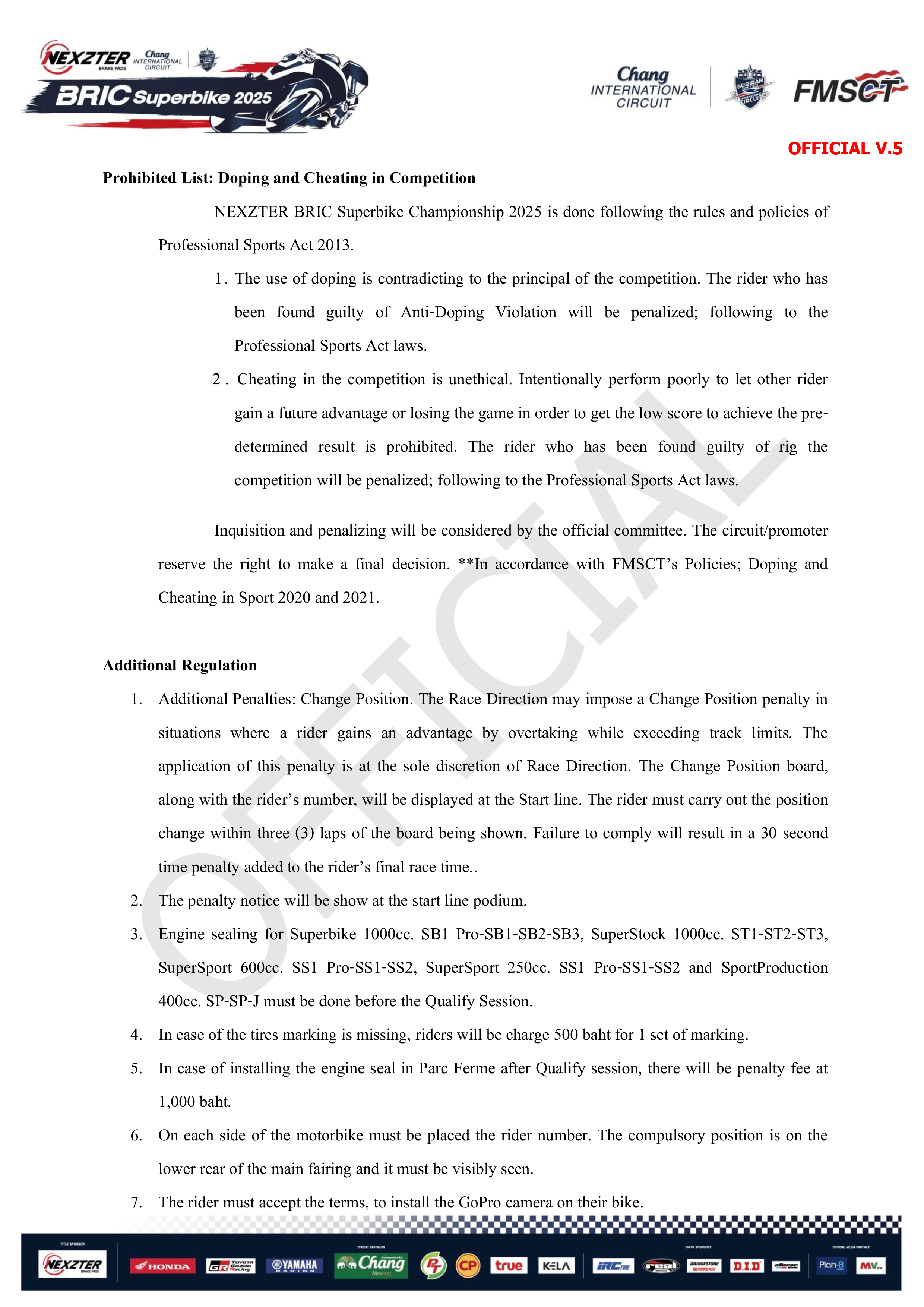 Page 14 of Sporting Regulation BRIC Superbikes 2025 Official (ENG)