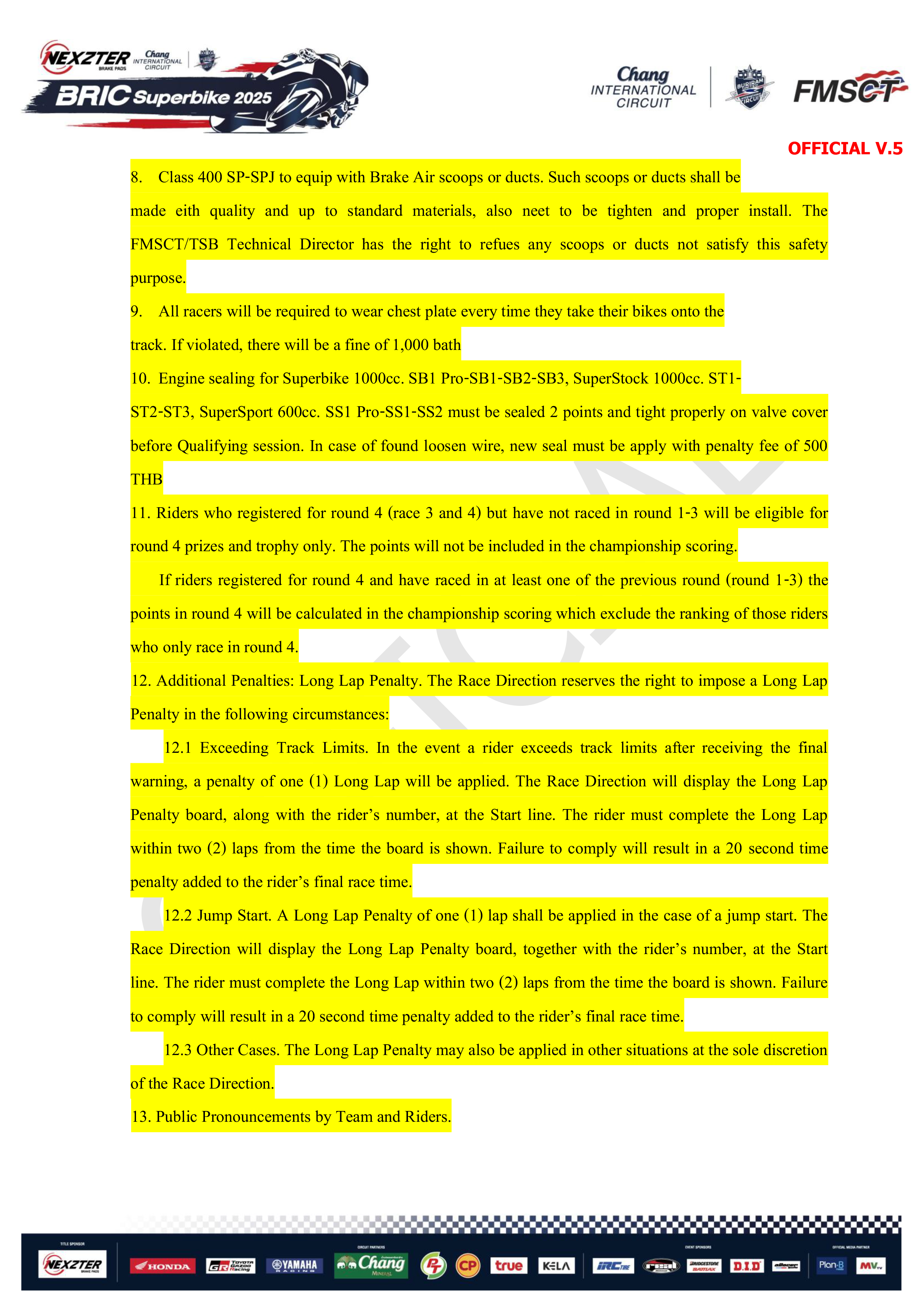 Page 15 of Sporting Regulation BRIC Superbikes 2025 Official (ENG)