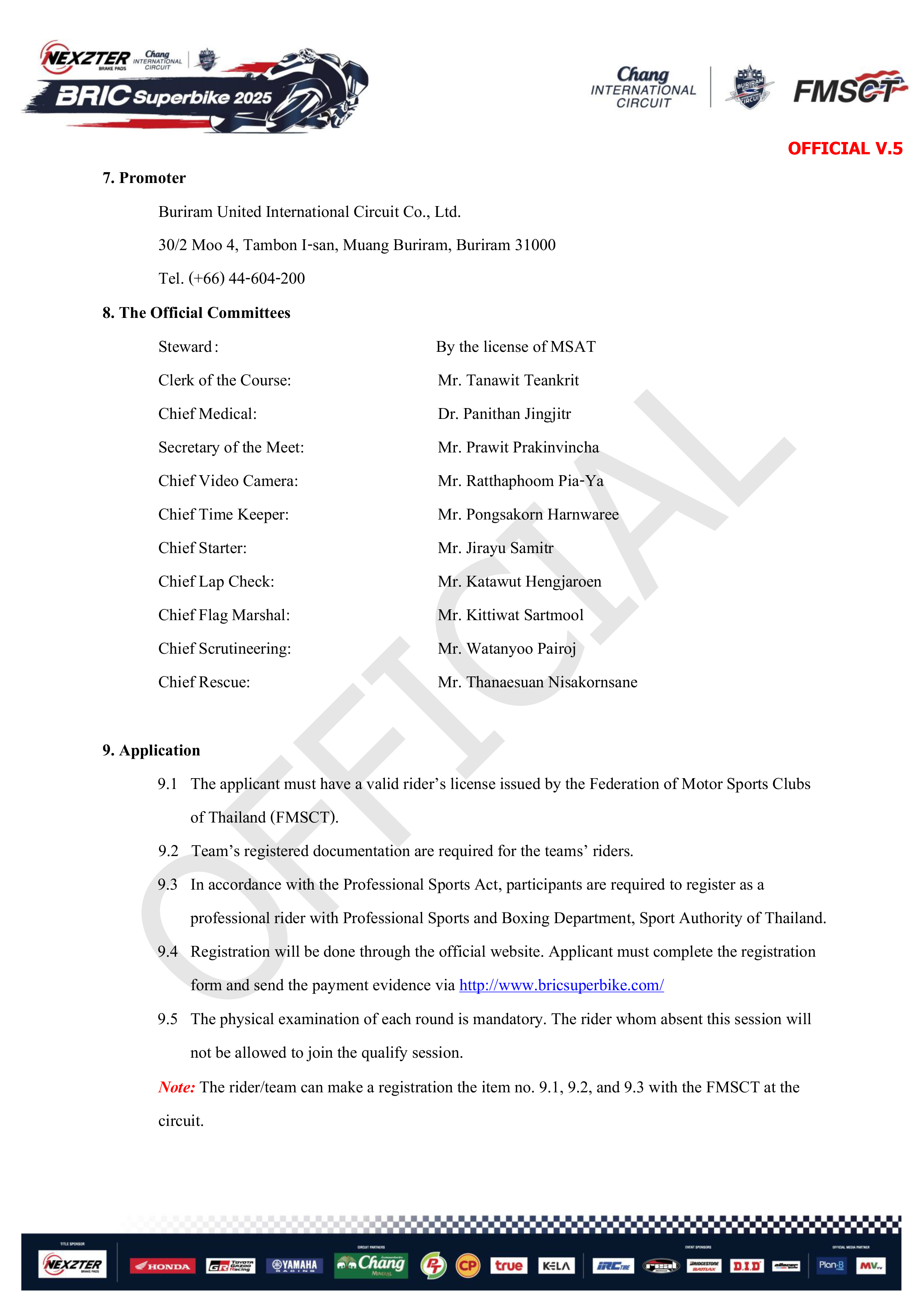 Page 6 of Sporting Regulation BRIC Superbikes 2025 Official (ENG)