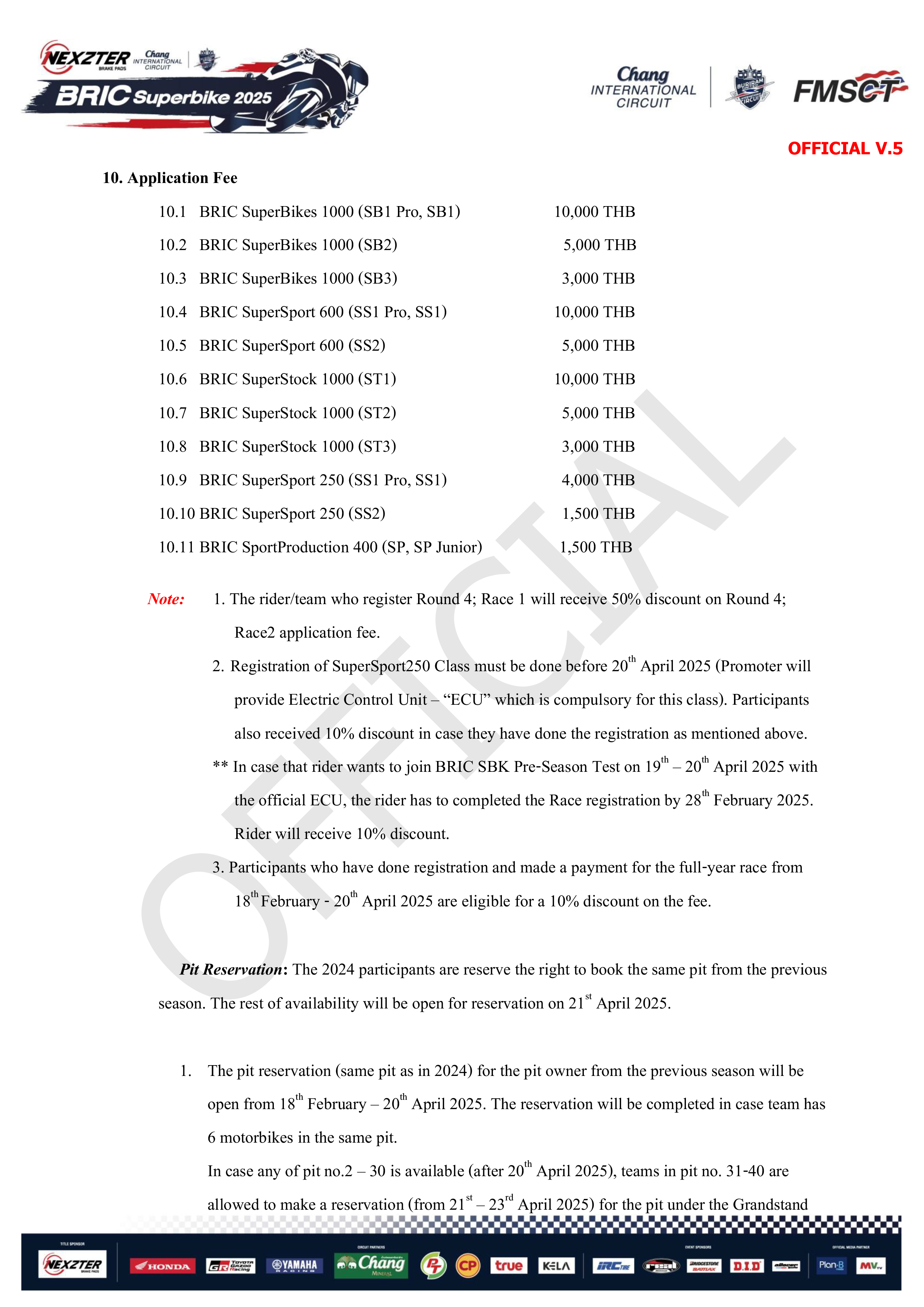 Page 7 of Sporting Regulation BRIC Superbikes 2025 Official (ENG)