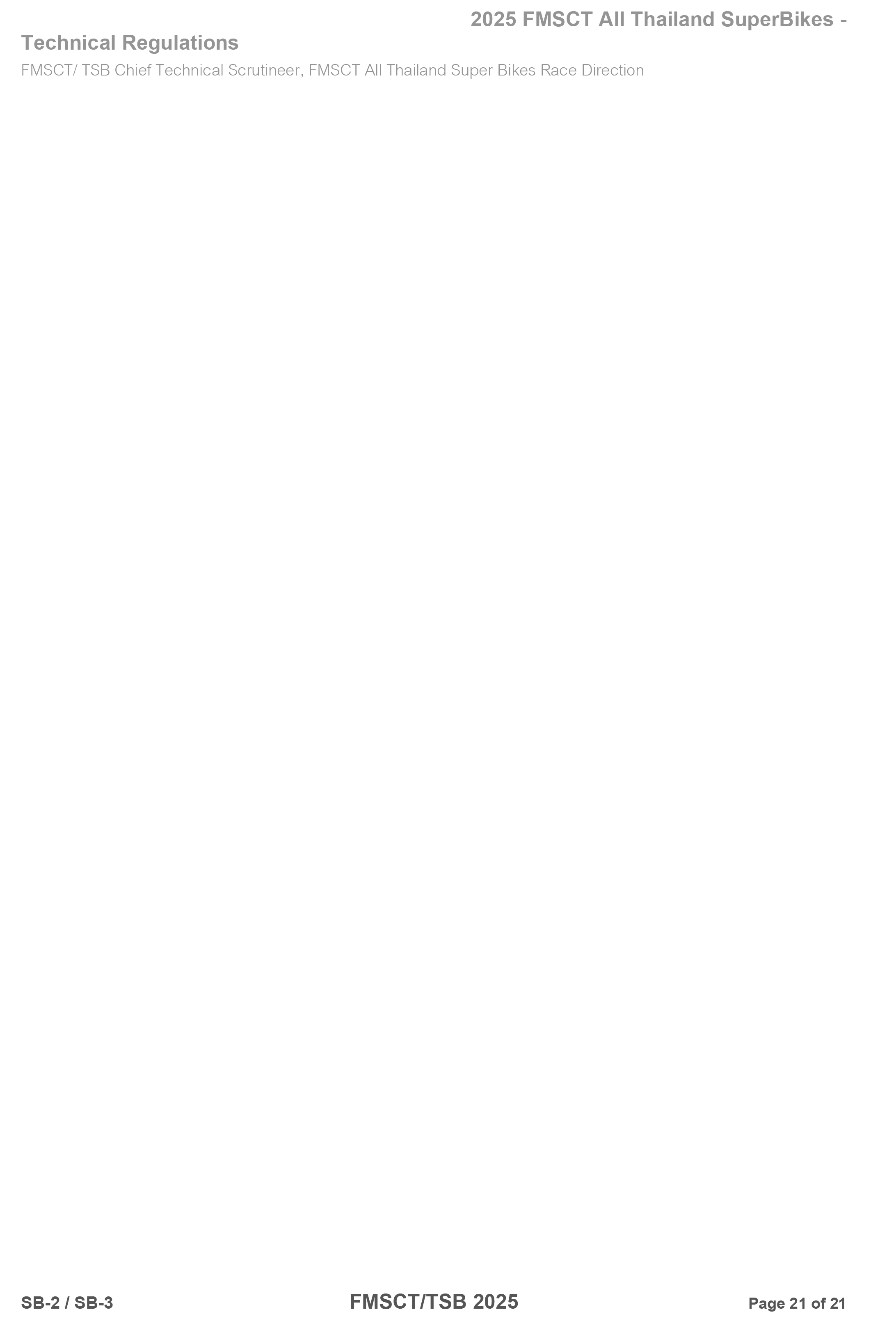 Page 21 of 2025 FMSCTTSB SuperBike 1000 Technical Regulations SB2-SB3 Rev1.2