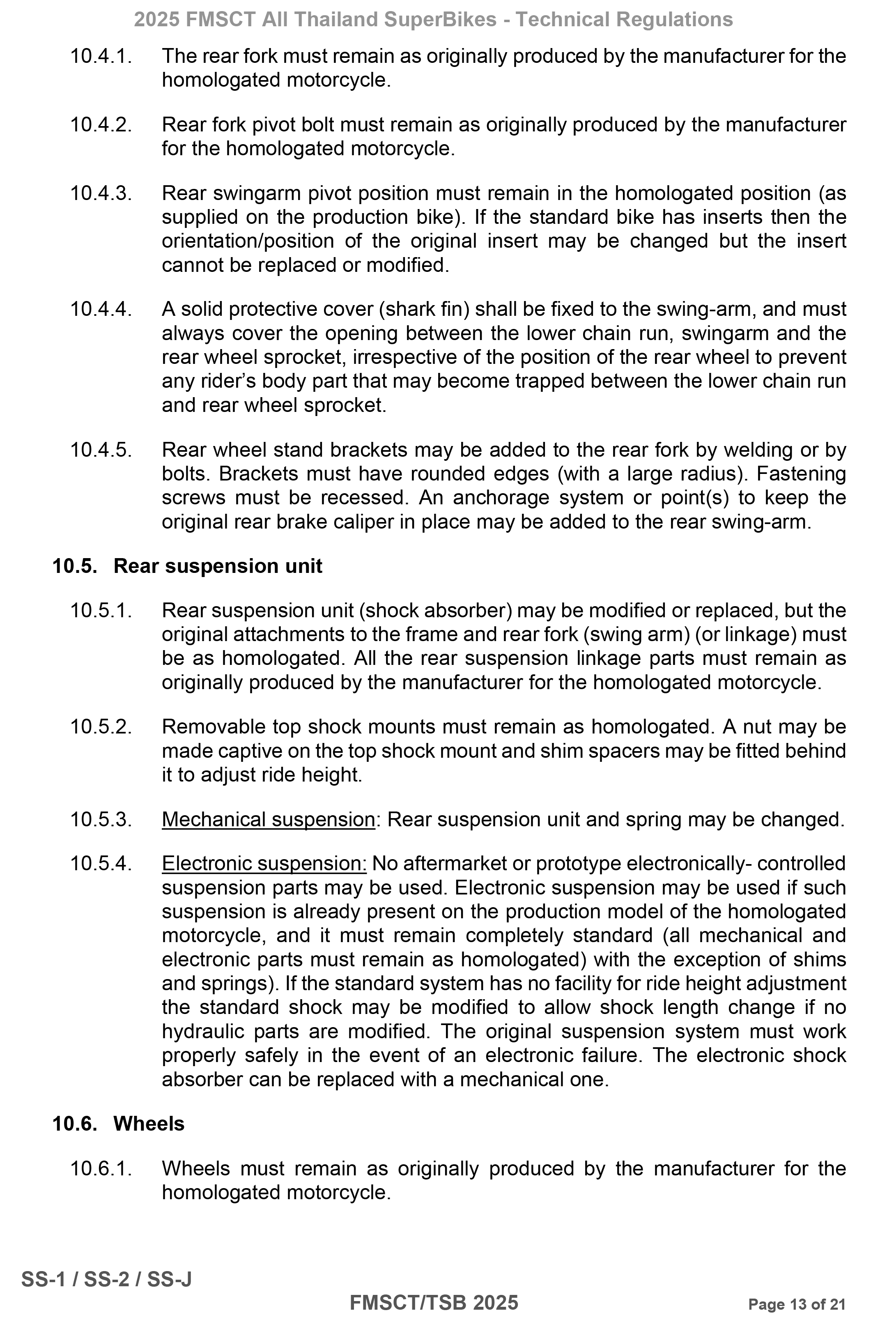 Page 13 of 2025 FMSCTTSB SuperSports 600 Technical Regulations Rev1.2